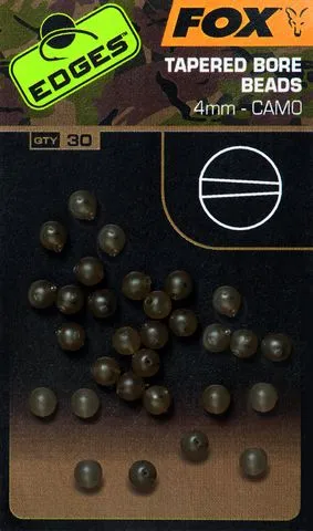Fox Edges Camo Tapered Bore Bead 4mm 30pcs