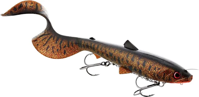 Westin BullTeez Curltail Inline Gummifische 33cm 230g Motoroil Burbot Sinking