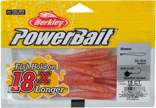 Berkley PowerBait® Minnow Softbait PBBMW3-SANG 8cm Sangria