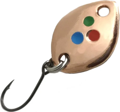 Troutwerk Spoon 1.2cm 0.8g Copper-Coloured/Multicoloured Dots