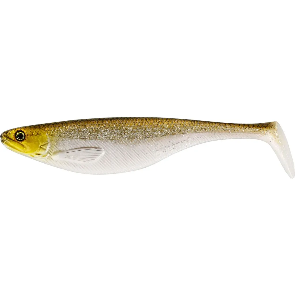 Westin ShadTeez Gummiköder 7cm 4g Goldfarben Headlight