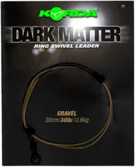 Korda Dark Matter Leader Ring Swivel 30cm 13,6kg Gravel