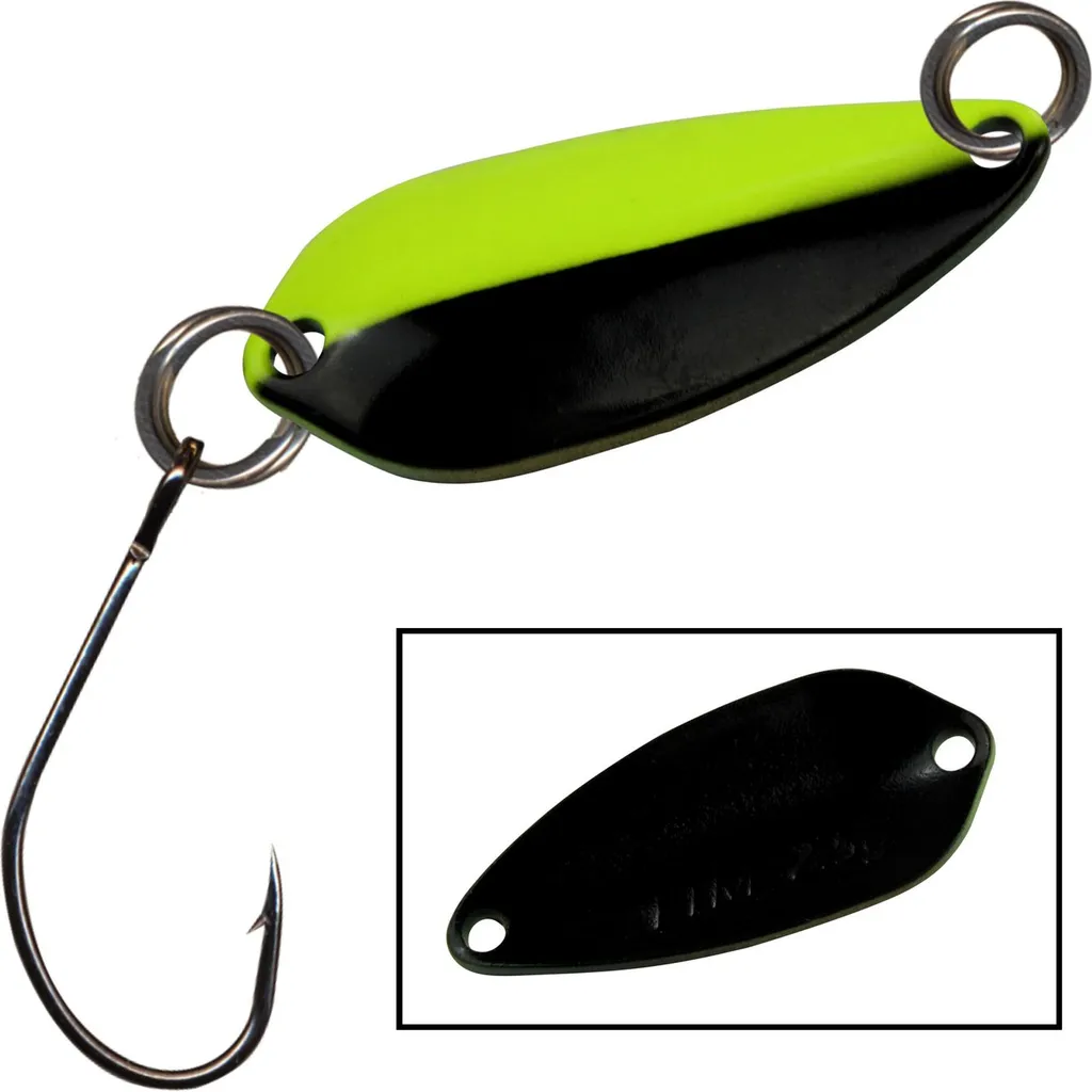 FTM Spoon Wasp Forellenblinker 2,9cm 2,5g Gelb Schwarz Schwarz