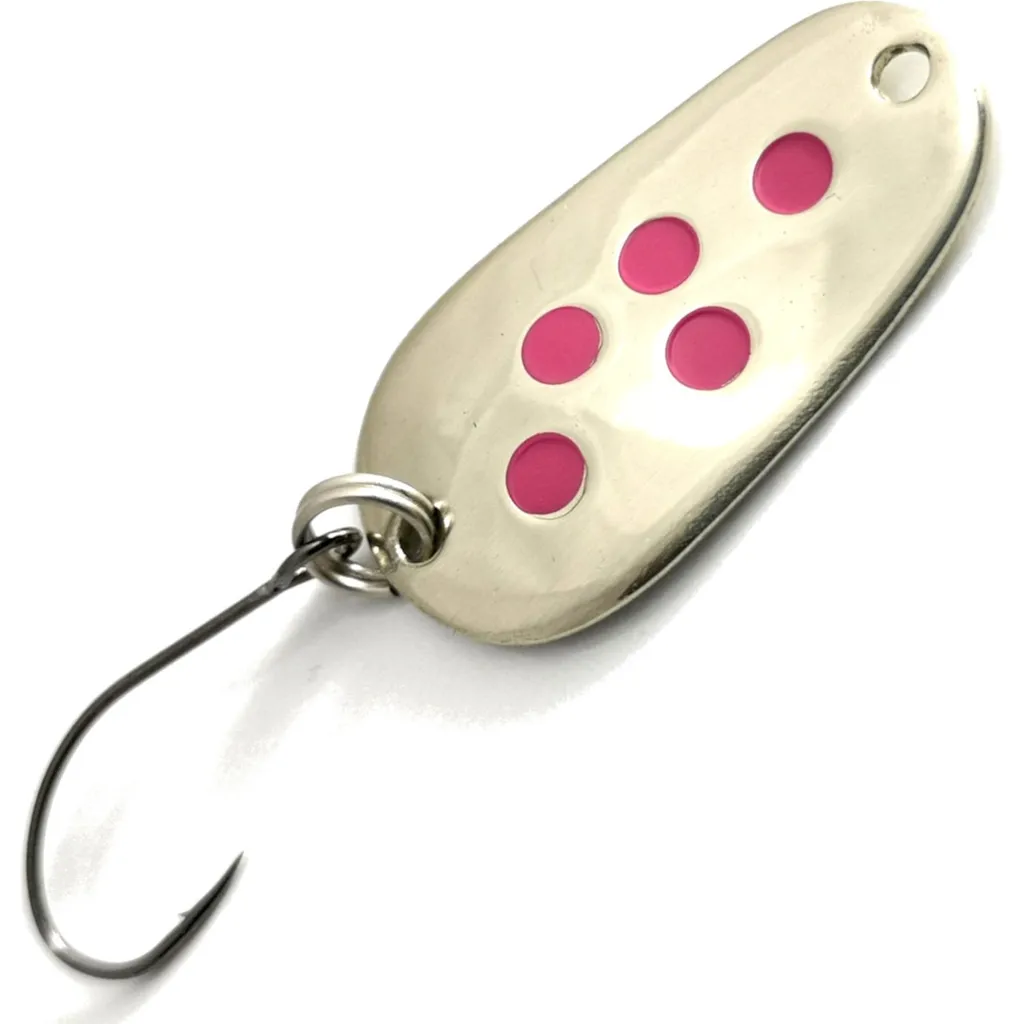 Troutwerk Spoon Blinker Silberfarben Pinke Punkte