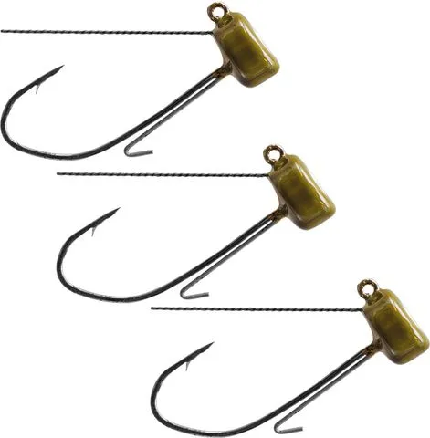 Strike King Tour Grade Ned Jig Head 1.8g Green Pumpkin Weedless