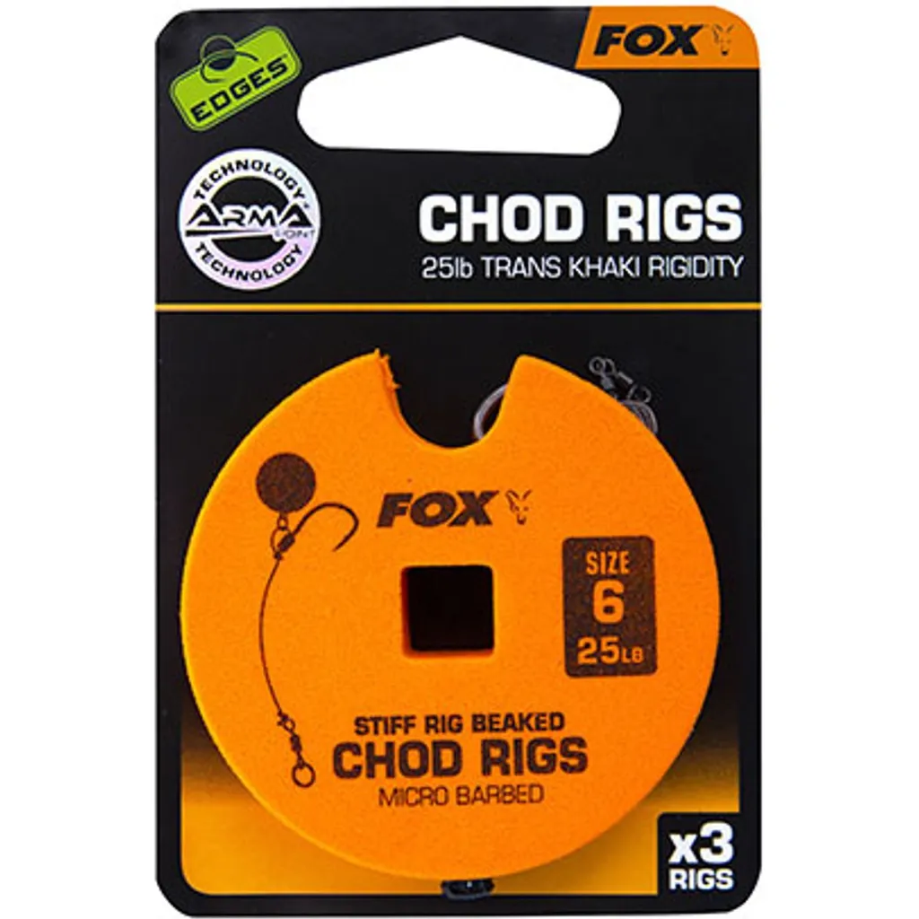 Fox Edge Armapoint stiff rig beaked Chod rigs #6 11.34kg