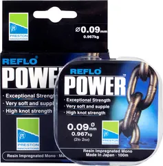 Preston Reflo Power Monofilament Schnüre 0.21mm