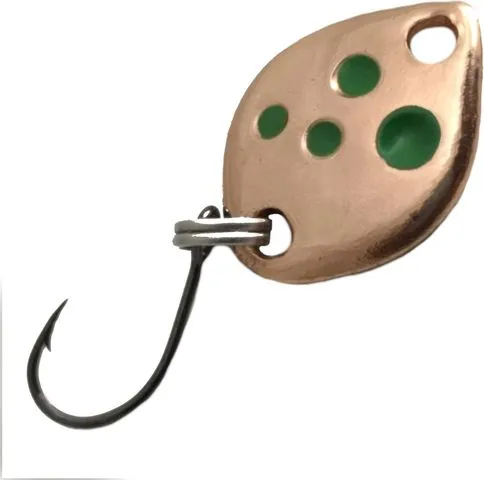Troutwerk Spoon 0.8g 1.2cm Copper/Green Dots
