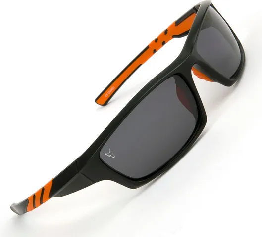 Fox Sunglasses Black Orange wraps grey lense TAC Grey Wrap