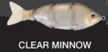 Fox Rage Hitcher Lipless Jointed Tailbait & Hybridköder 10cm 37g Clear Minnow