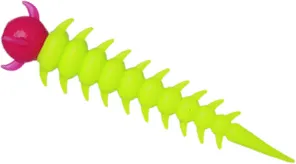 Westin Greedy Worm 5.5cm 8pc Floating Chartreuse/Pink