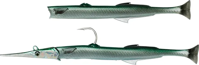 Savage Gear 3D Needlefish Pulsetail Meeresköder 23cm 55g Pearl White Silver
