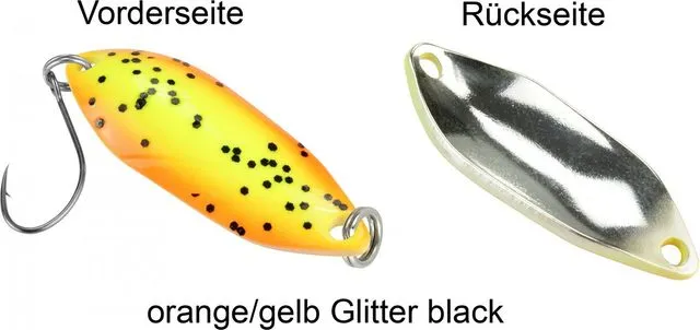 FTM Spoon Hit Spoon 3.3g Orange/Yellow Glitter Black