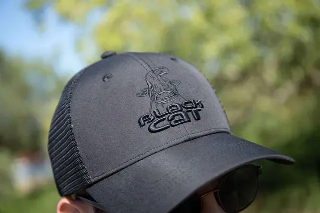 Black Cat Black Trucker Cap