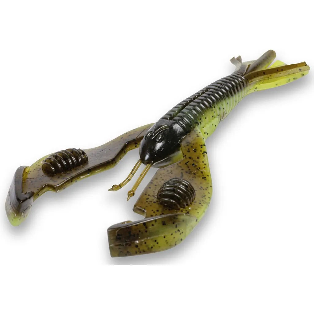 4Street B-Ass Craw Gummiköder 10cm 7g Green Pumpkin Chartreuse