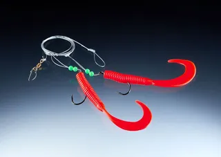 Balzer Großdorsch System mit 2 Haken - Meeresystem #8/0 125cm Red