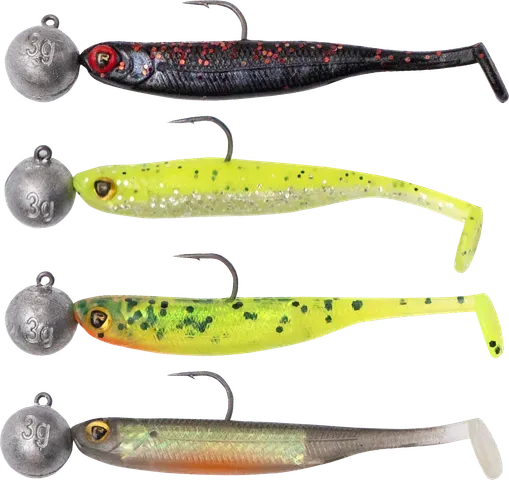 Fox Rage Micro Tiddler Fast Köder-Set 3g 4pc Soft Plastic
