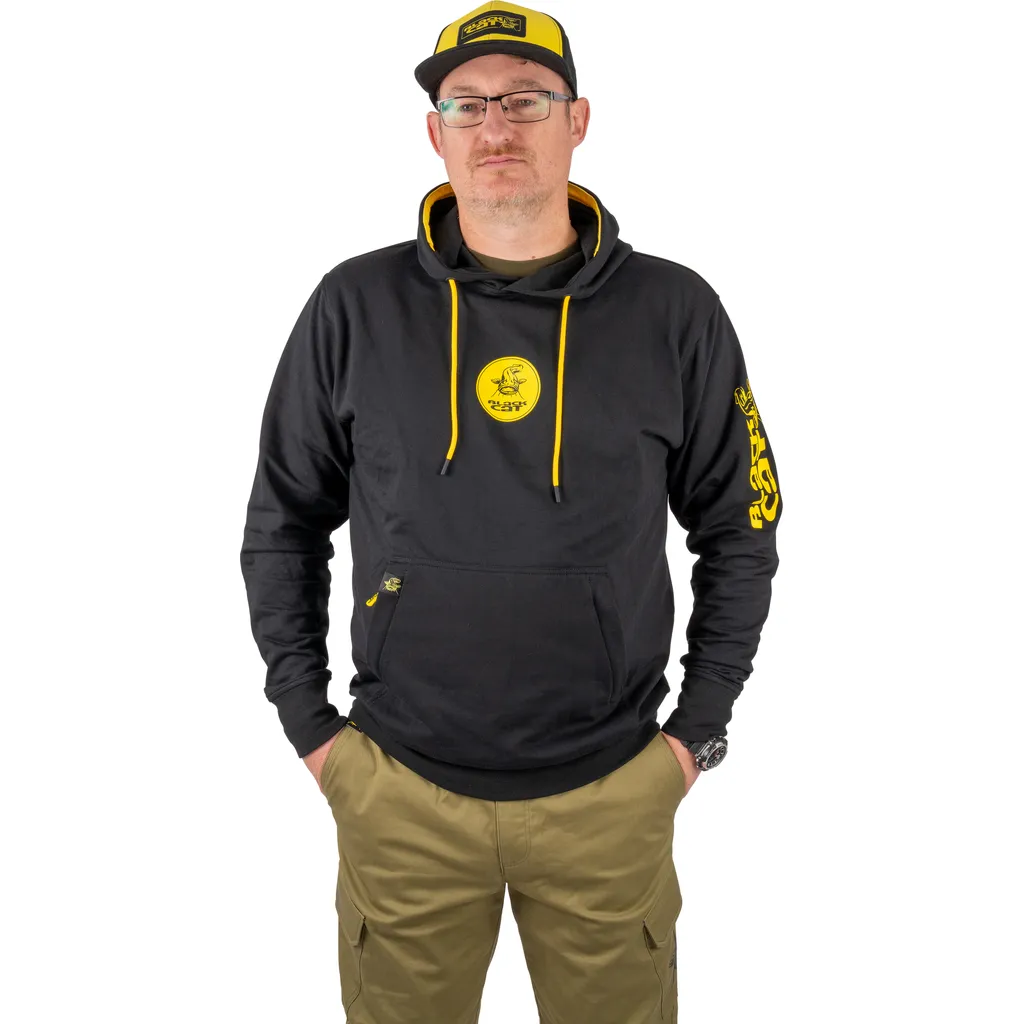 Black Cat Black Hoodie XL