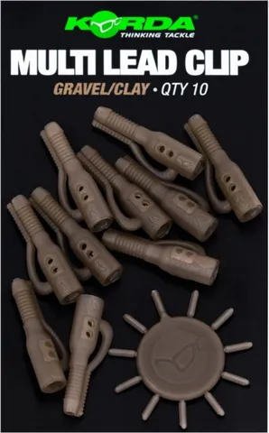 Korda Lead Clip Pin 10pc Gravel Clay