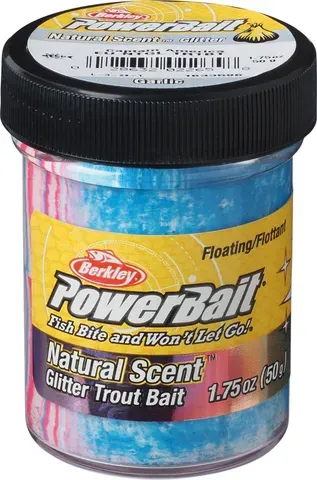Berkley PowerBait Natural Glitter Forellenteig Black Glitter / Knoblauch