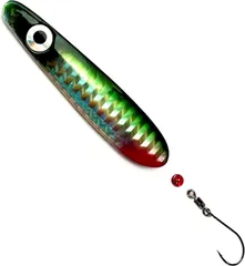 Troutwerk 15g Inline Blinker - Meerforellenblinker Schwarz/Grün/Holo