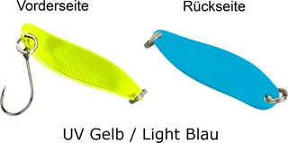 FTM Spoon Hammer 3.3cm 2.4g UV Gelb/Hellblau