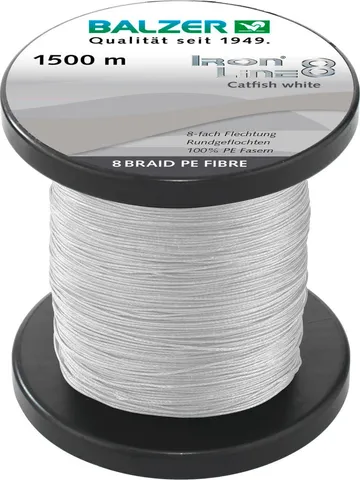 Balzer Iron Line 8 Catfish Braided Line 0.5mm 51.3kg White