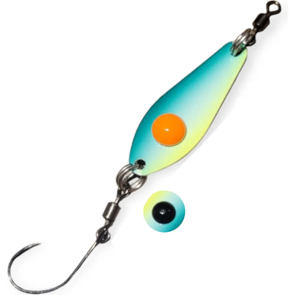 Troutwerk Spoon 3.1cm 2.4g Grün Weiß Gelb Schwarz Rot