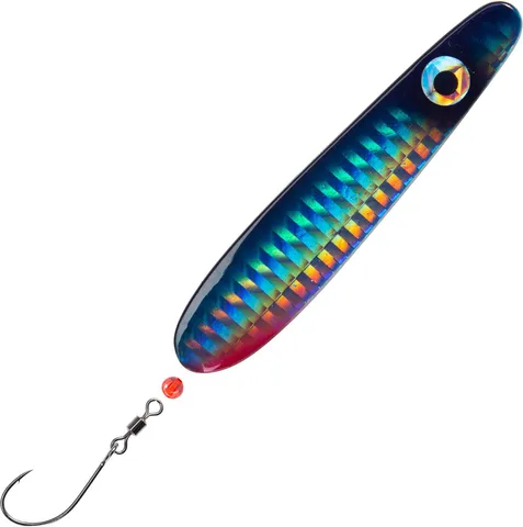 Troutwerk Inline Blinker Meerforellenköder 93292 7,4cm 22g Schwarz Blau Holo