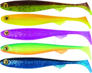 Fox Rage Slick Shad 9cm 5pc Mixed UV