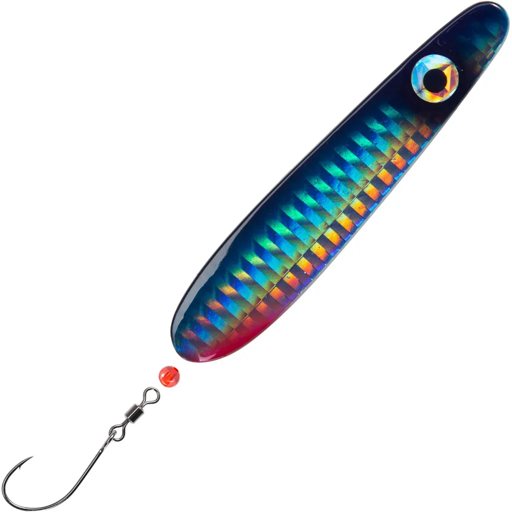 Troutwerk Inline Blinker Meerforellenköder 93292 7,4cm 22g Schwarz Blau Holo