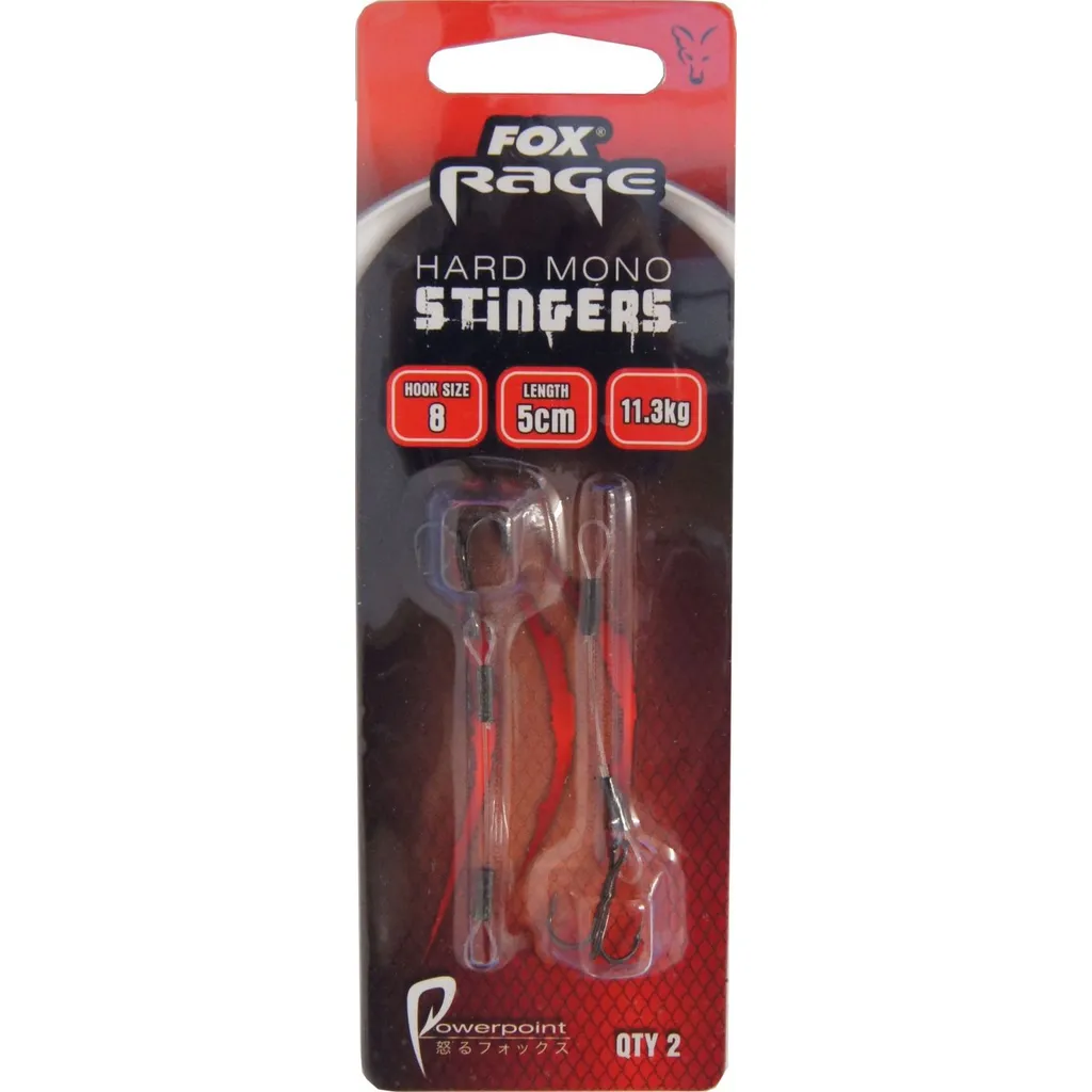 Fox Rage Hard Mono Stinger Angsthaken Zusatzhaken #8 11.3kg 5cm