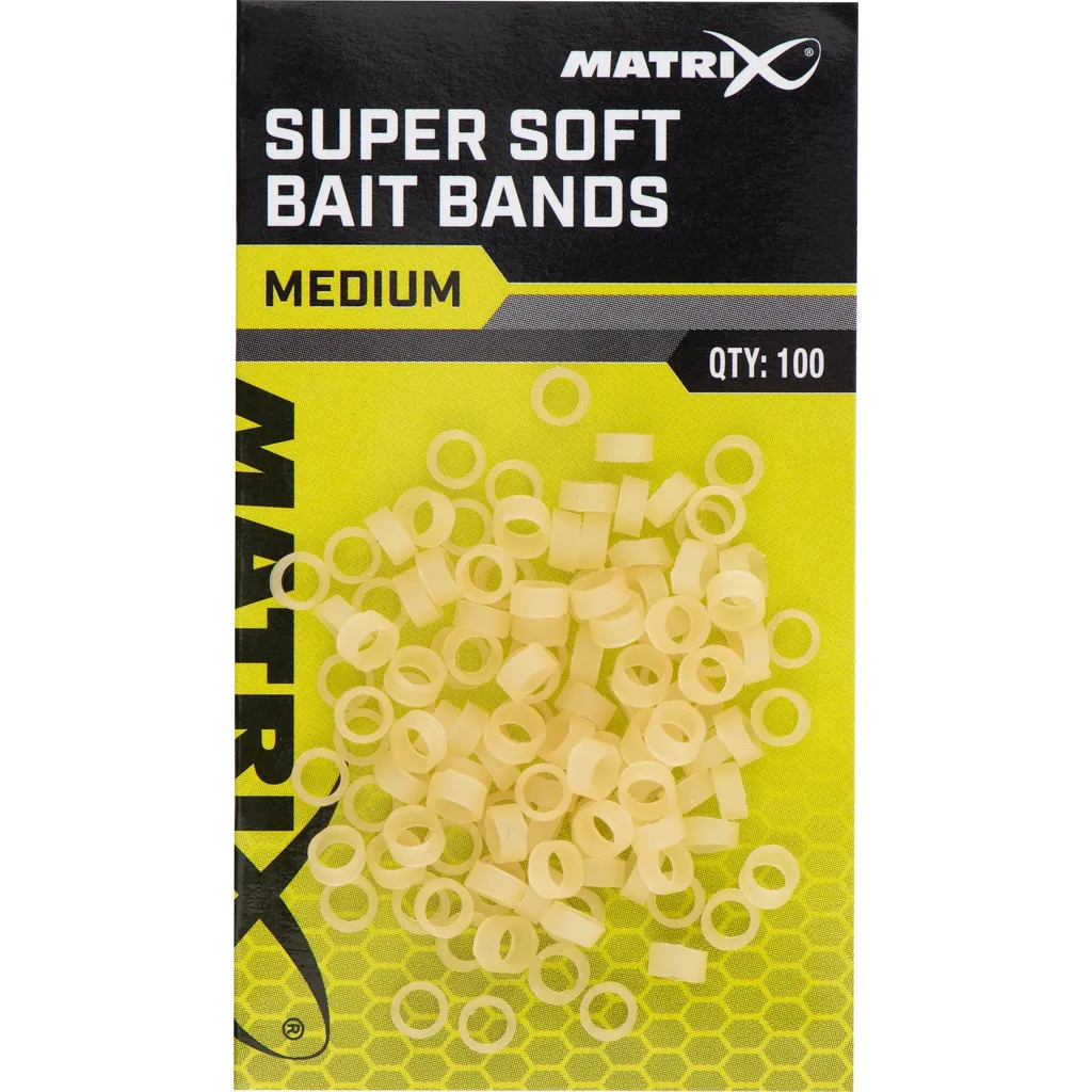 Matrix Super Soft Bait Bands Medium 100pc