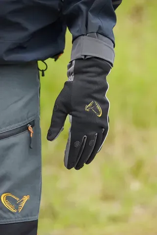 Savage Gear Softshell Winter Gloves L Partial 45% polyester / 45% nylon / 10% elastane Fishing