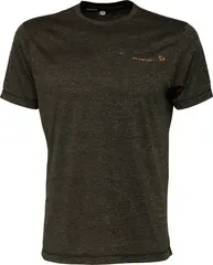 Savage Gear Fighter Stretch T-Shirt S Burnt Olive Melange