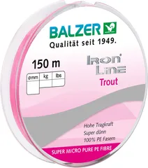 Balzer Ironline Trout Braided Line 0.06mm 4.1kg Pink