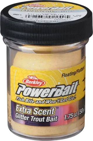 Berkley PowerBait Glitter Forellenpaste 50g Gelb