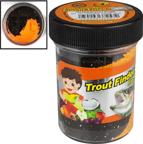 FTM Forellenteig schwimmend 50g Schwarz-Orange Frucht