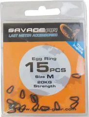 Savage Gear Egg Ring Spaltringe 15pcs 20kg M Black