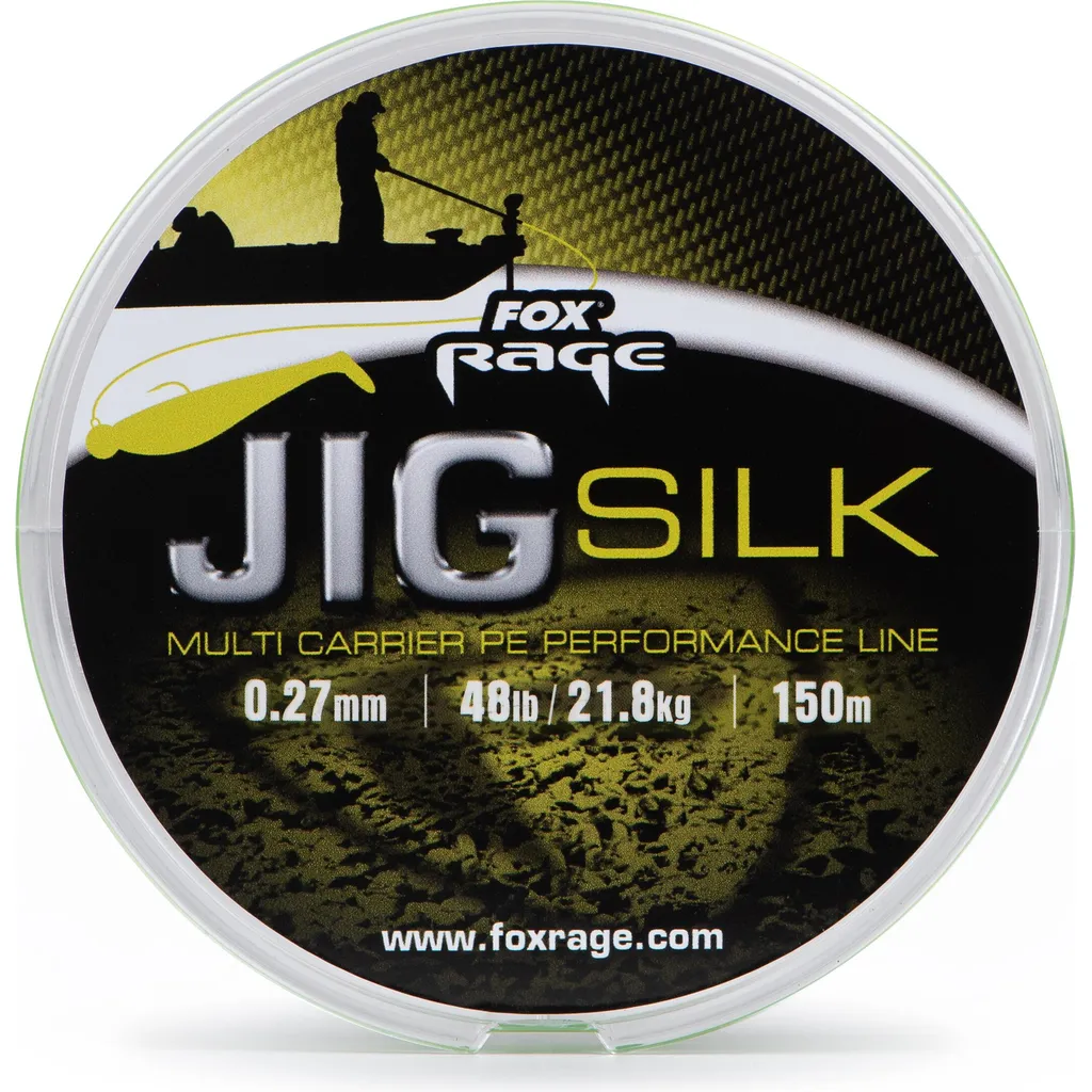 Fox Rage Jig Silk Geflochtene Schnur 0.27mm 21.77kg Fluro Green