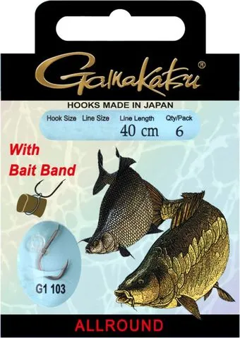 Gamakatsu Bait Band Rig G1-103 40cm 6pcs Monofilament