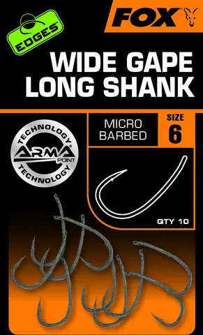 Fox Edges Armapoint Super Wide Gape Long Shank Hooks 5