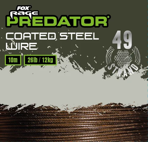 Fox Rage Predator 49-Strand Coated Steel Wire 10m 29kg