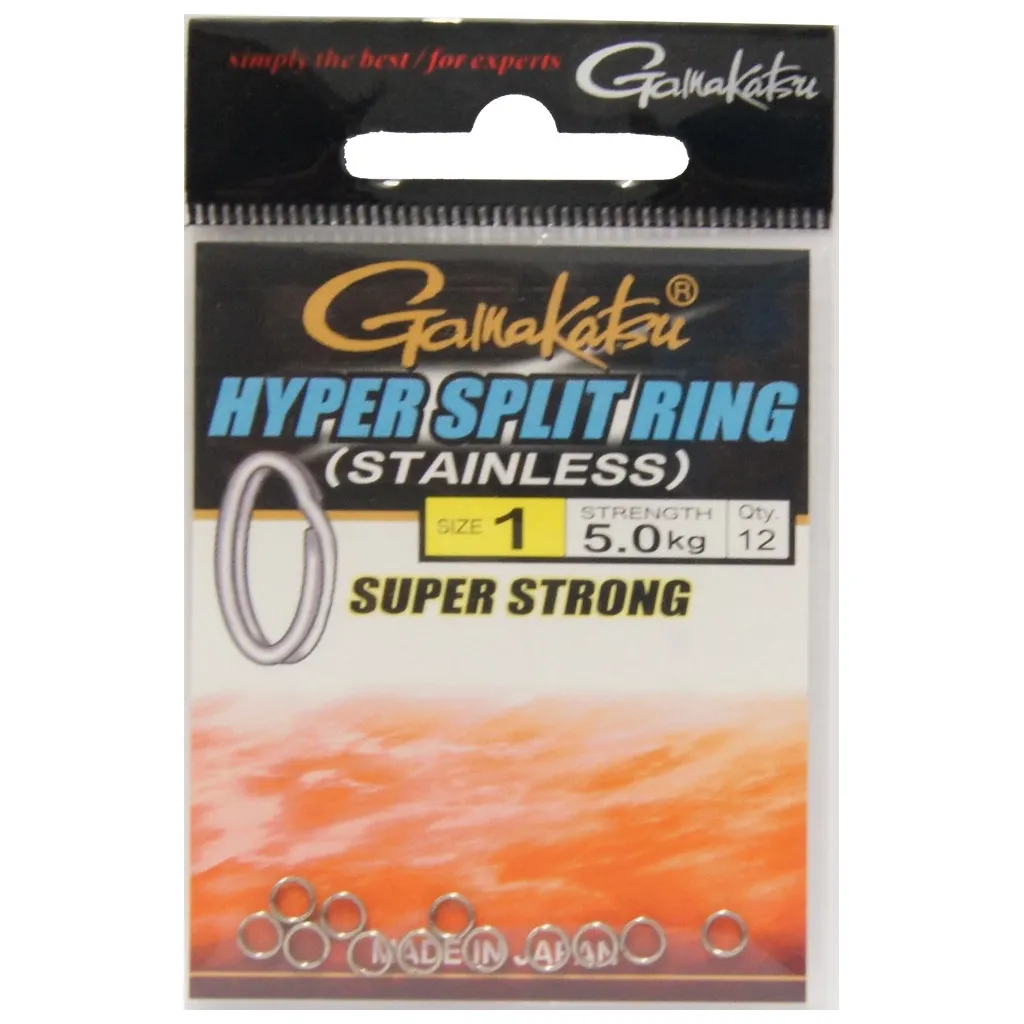 Gamakatsu Hyper Split Ring Black Nickel Sprengringe #1 2.8mm 5kg