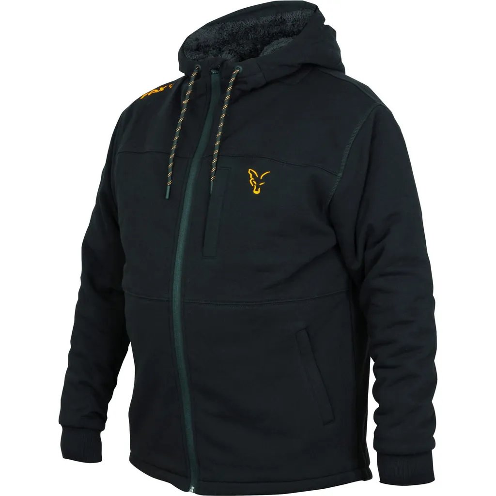 Fox Collection Black / Orange Sherpa Hoody S