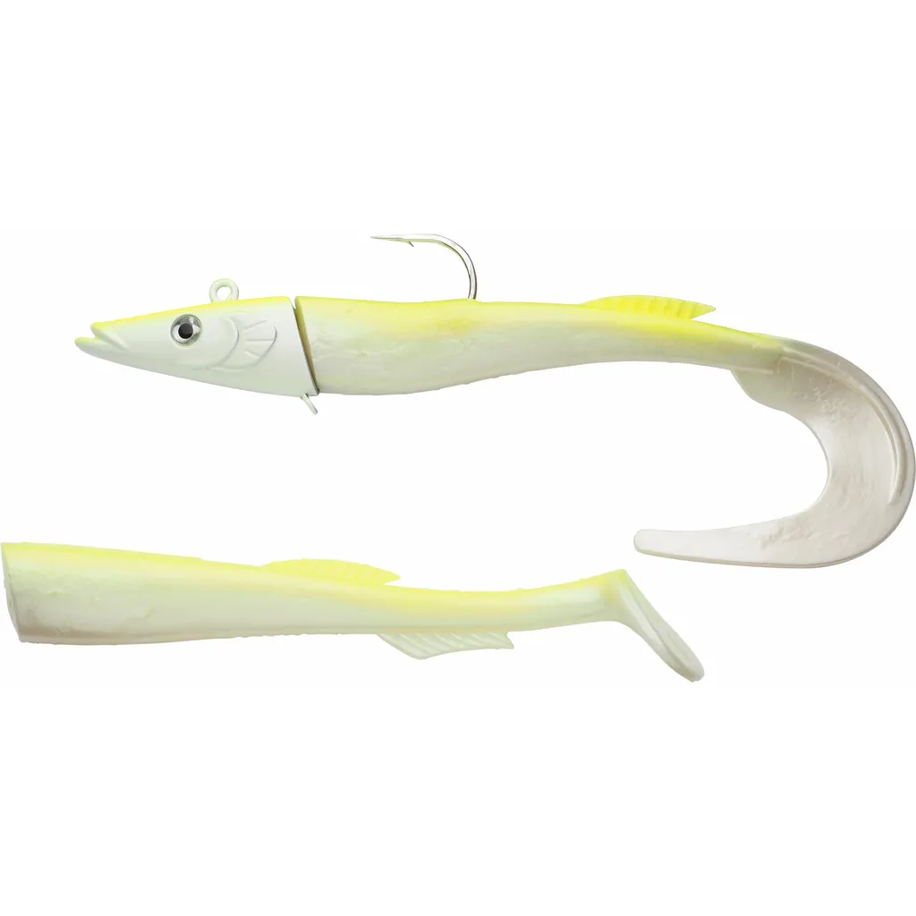 Berkley Power Sandeel Meeresköder 15cm 20g White Chartreuse