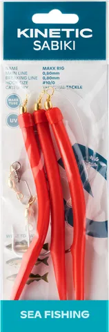 KINETIC Sabiki Makk Rig #6/0 150cm Rot