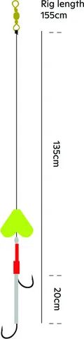 Kinetic Sabiki Heilbutt Allround #9/0 1,4mm 155cm Leuchte