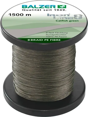 Balzer Iron Line 8 Catfish Braided Line 0.4mm 40.8kg Green