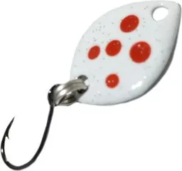 Troutwerk Spoon 0.8g 1.2cm White/Red Dots